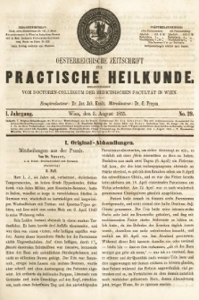 Oesterreichische Zeitschrift für Practische Heikunde. 1855, nr 29