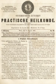 Oesterreichische Zeitschrift für Practische Heikunde. 1855, nr 30