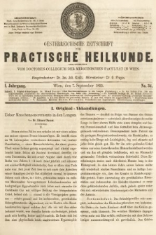 Oesterreichische Zeitschrift für Practische Heikunde. 1855, nr 34