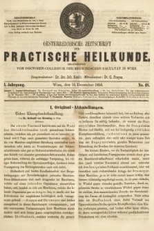 Oesterreichische Zeitschrift für Practische Heikunde. 1855, nr 48