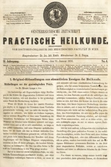 Oesterreichische Zeitschrift für Practische Heikunde. 1856, nr 4