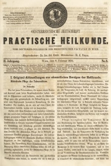 Oesterreichische Zeitschrift für Practische Heikunde. 1856, nr 6