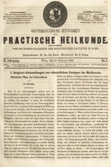Oesterreichische Zeitschrift für Practische Heikunde. 1856, nr 7
