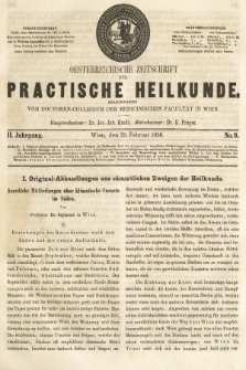Oesterreichische Zeitschrift für Practische Heikunde. 1856, nr 9