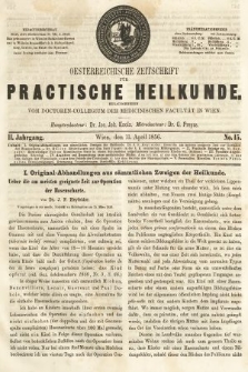 Oesterreichische Zeitschrift für Practische Heikunde. 1856, nr 15