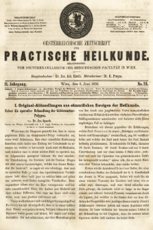 Oesterreichische Zeitschrift für Practische Heikunde. 1856, nr 23