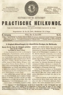 Oesterreichische Zeitschrift für Practische Heikunde. 1856, nr 24