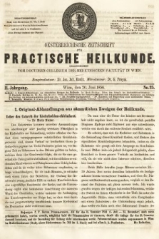 Oesterreichische Zeitschrift für Practische Heikunde. 1856, nr 25