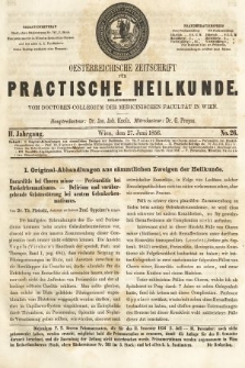 Oesterreichische Zeitschrift für Practische Heikunde. 1856, nr 26