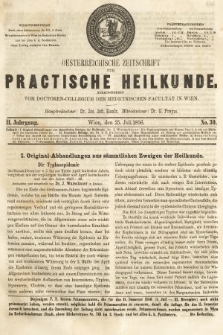 Oesterreichische Zeitschrift für Practische Heikunde. 1856, nr 30
