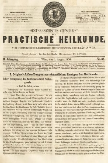 Oesterreichische Zeitschrift für Practische Heikunde. 1856, nr 31