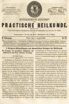 Oesterreichische Zeitschrift für Practische Heikunde. 1856, nr 32