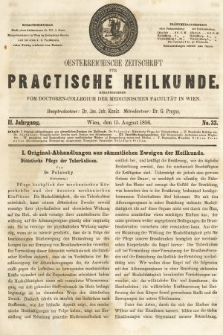 Oesterreichische Zeitschrift für Practische Heikunde. 1856, nr 33