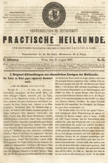 Oesterreichische Zeitschrift für Practische Heikunde. 1856, nr 35