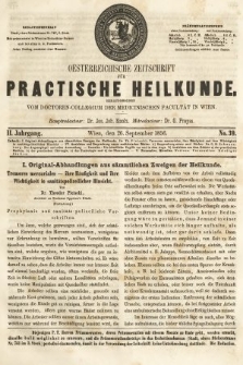 Oesterreichische Zeitschrift für Practische Heikunde. 1856, nr 39
