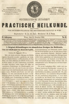 Oesterreichische Zeitschrift für Practische Heikunde. 1856, nr 41