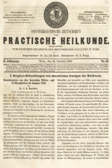 Oesterreichische Zeitschrift für Practische Heikunde. 1856, nr 43