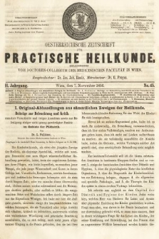 Oesterreichische Zeitschrift für Practische Heikunde. 1856, nr 45