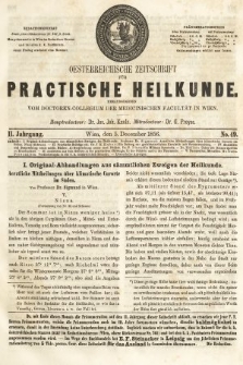 Oesterreichische Zeitschrift für Practische Heikunde. 1856, nr 49