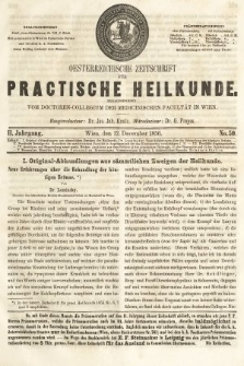 Oesterreichische Zeitschrift für Practische Heikunde. 1856, nr 50