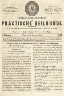 Oesterreichische Zeitschrift für Practische Heikunde. 1856, nr 52