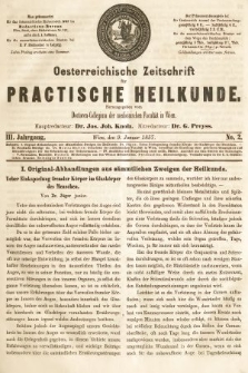 Oesterreichische Zeitschrift für Practische Heikunde. 1857, nr 2