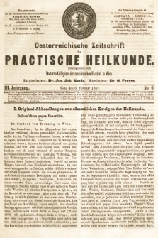 Oesterreichische Zeitschrift für Practische Heikunde. 1857, nr 6