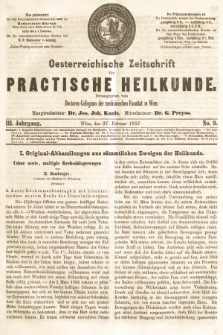 Oesterreichische Zeitschrift für Practische Heikunde. 1857, nr 9