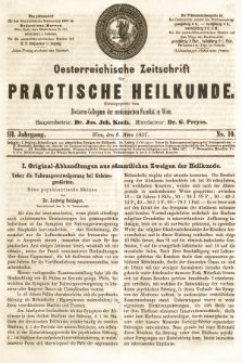 Oesterreichische Zeitschrift für Practische Heikunde. 1857, nr 10