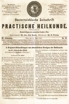 Oesterreichische Zeitschrift für Practische Heikunde. 1857, nr 11