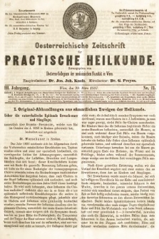 Oesterreichische Zeitschrift für Practische Heikunde. 1857, nr 12