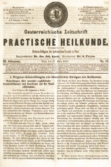 Oesterreichische Zeitschrift für Practische Heikunde. 1857, nr 13