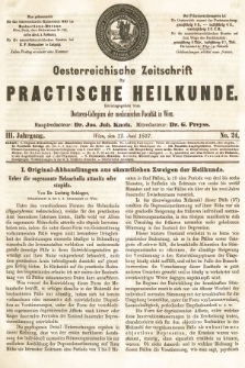 Oesterreichische Zeitschrift für Practische Heikunde. 1857, nr 24