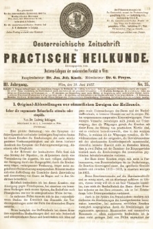Oesterreichische Zeitschrift für Practische Heikunde. 1857, nr 25