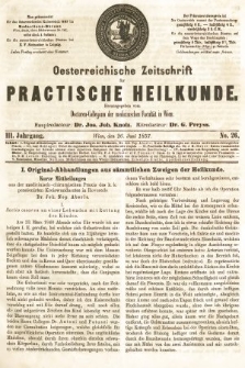 Oesterreichische Zeitschrift für Practische Heikunde. 1857, nr 26