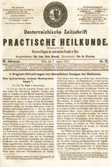 Oesterreichische Zeitschrift für Practische Heikunde. 1857, nr 32