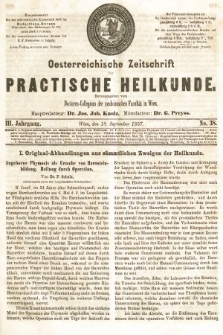 Oesterreichische Zeitschrift für Practische Heikunde. 1857, nr 38