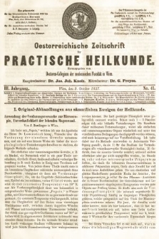 Oesterreichische Zeitschrift für Practische Heikunde. 1857, nr 41