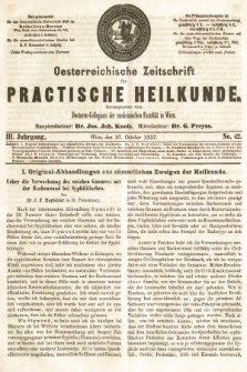 Oesterreichische Zeitschrift für Practische Heikunde. 1857, nr 42