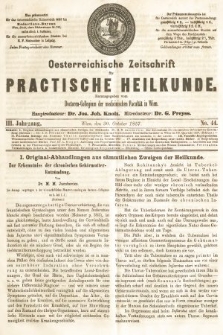 Oesterreichische Zeitschrift für Practische Heikunde. 1857, nr 44