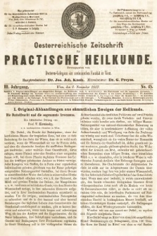 Oesterreichische Zeitschrift für Practische Heikunde. 1857, nr 45