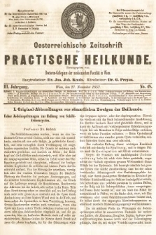 Oesterreichische Zeitschrift für Practische Heikunde. 1857, nr 48