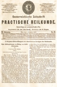 Oesterreichische Zeitschrift für Practische Heikunde. 1857, nr 49