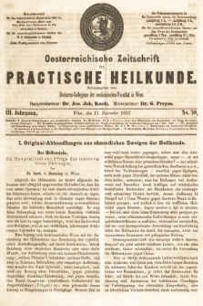 Oesterreichische Zeitschrift für Practische Heikunde. 1857, nr 50