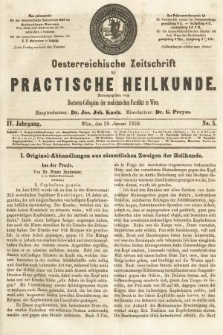 Oesterreichische Zeitschrift für Practische Heikunde. 1858, nr 5
