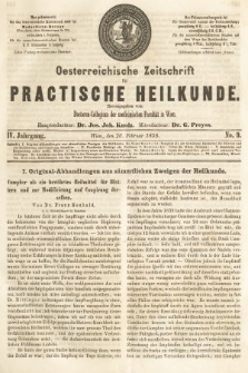 Oesterreichische Zeitschrift für Practische Heikunde. 1858, nr 9