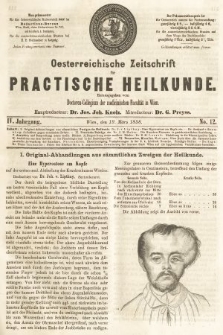 Oesterreichische Zeitschrift für Practische Heikunde. 1858, nr 12