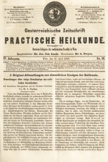 Oesterreichische Zeitschrift für Practische Heikunde. 1858, nr 16