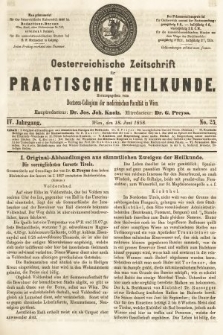 Oesterreichische Zeitschrift für Practische Heikunde. 1858, nr 25