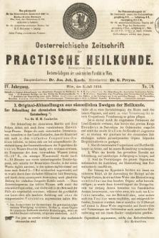 Oesterreichische Zeitschrift für Practische Heikunde. 1858, nr 28